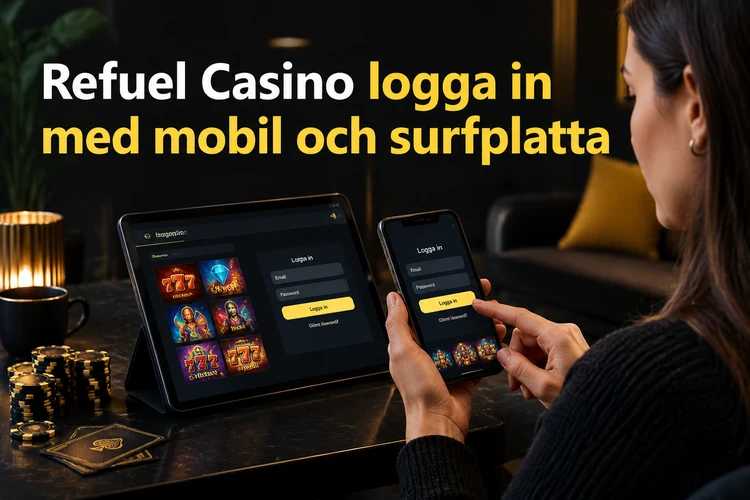 Refuel Casino logga in med mobil och surfplatta