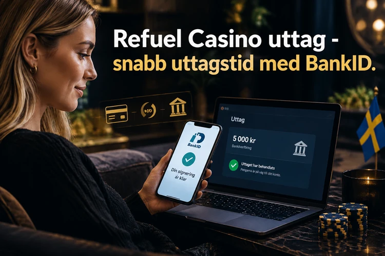 Refuel Casino uttag - snabb uttagstid med BankID